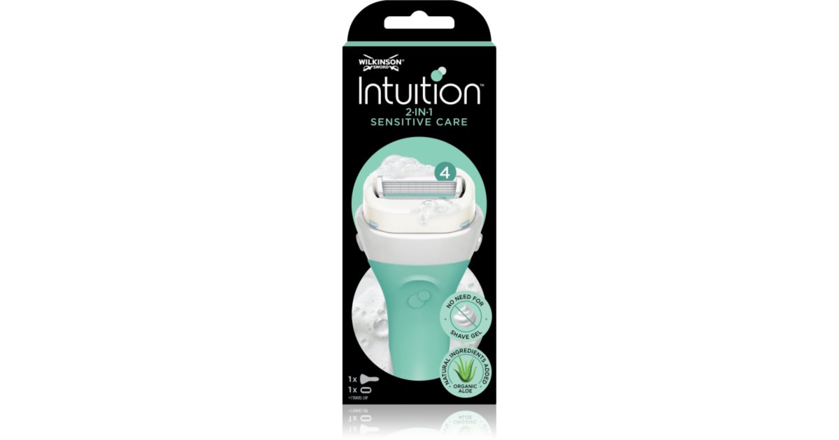 Rasoir Wilkinson Sword Intuition Naturals Sensitive Care + 1 Recharge - Neuf