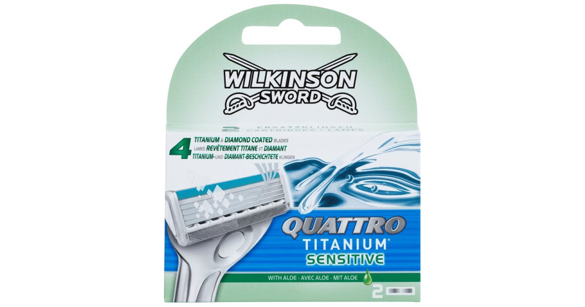 Wilkinson Sword Quattro Titanium Sensitive сменные лезвия | notino.ru
