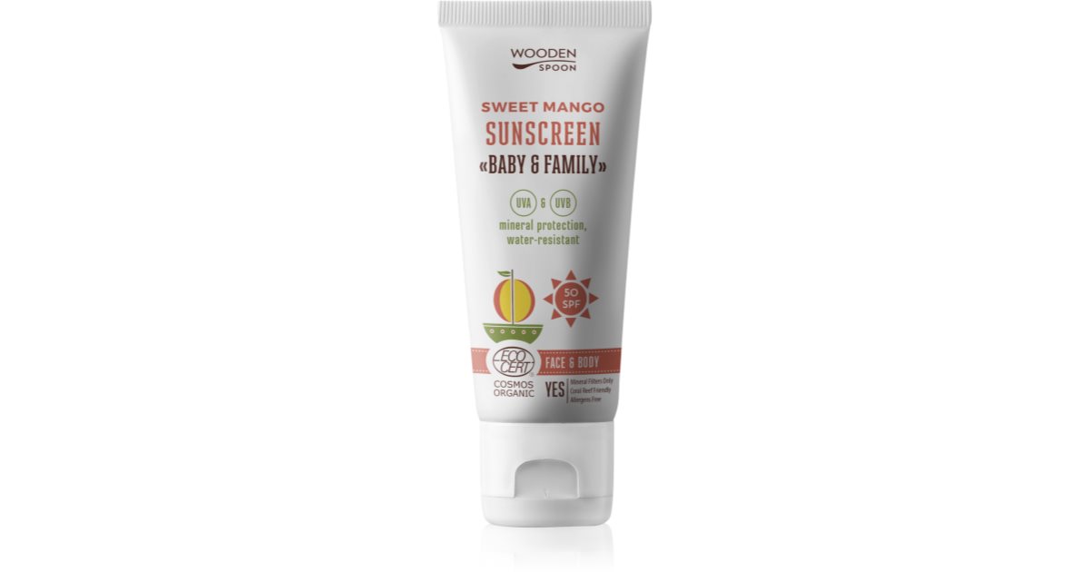 WoodenSpoon Baby & Family Sweet Mango Family Sunscreen Lotion with SPF ...