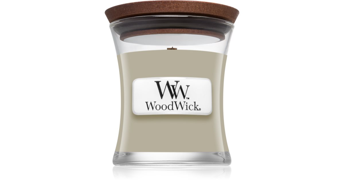 Woodwick Fireside Au Coin Du Feu geurkaars met een houten lont notino.nl