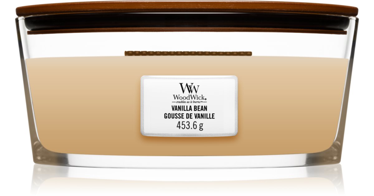 Woodwick Vanilla Bean Duftkerze mit holzdocht (hearthwick)
