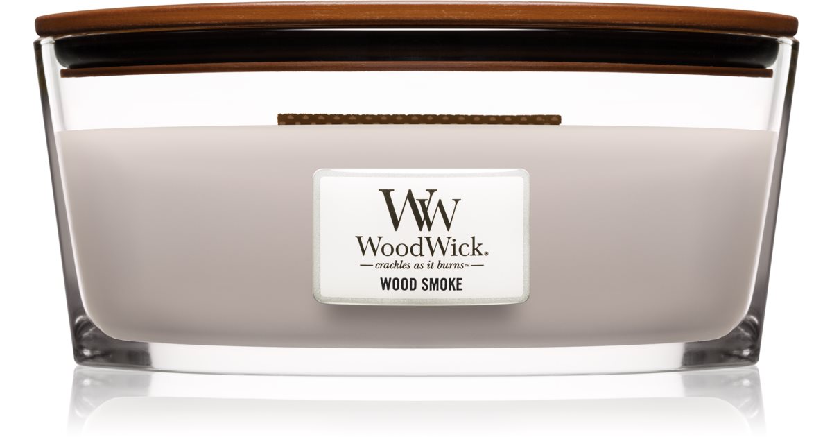 Woodwick Wood Smoke candela profumata con stoppino in legno (hearthwick) 