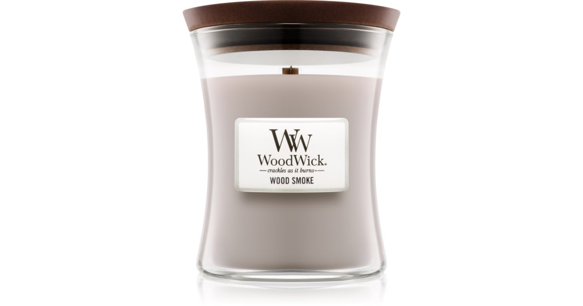 Woodwick Wood Smoke świeczka zapachowa z drewnianym knotem notino.pl