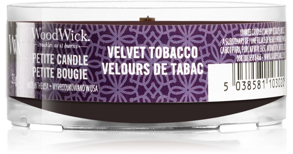 velvet tobacco candle Woodwick Velvet Tobacco votive candle