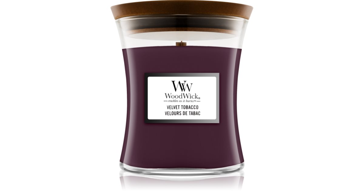 Woodwick Velvet Tobacco scented candle Wooden Wick