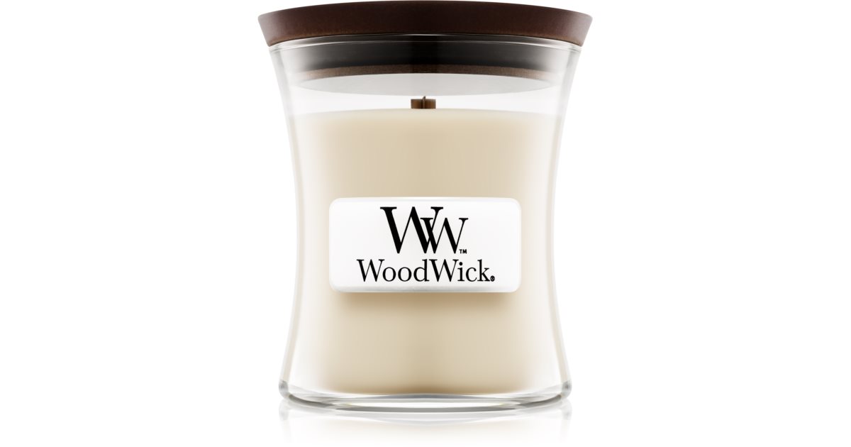 Woodwick Linen bougie parfumée avec mèche en bois