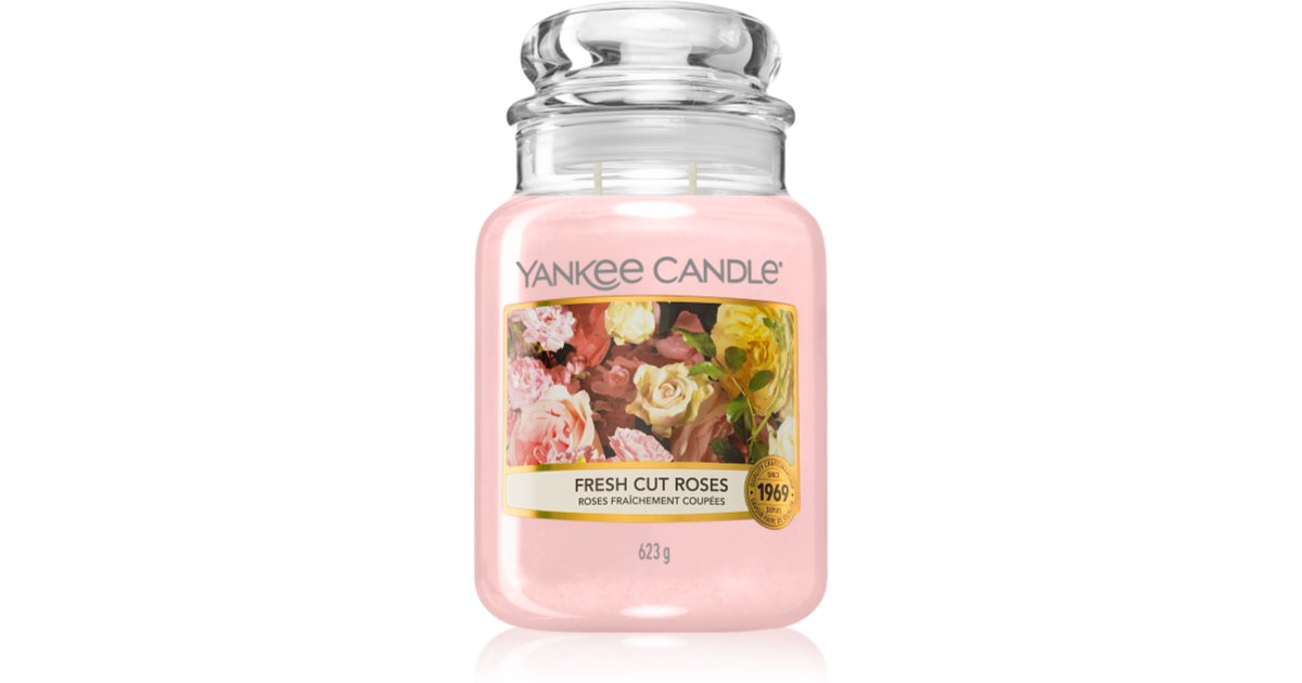 Yankee Candle Fresh Cut Roses candela profumata Classic piccola