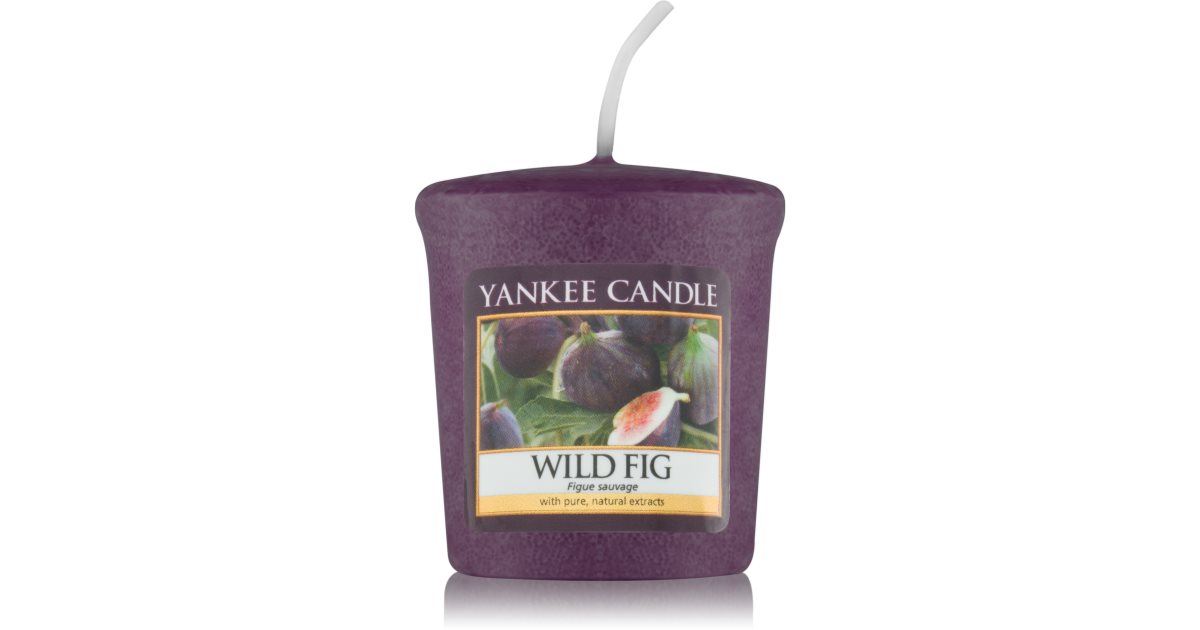 Bougie Yankee Candle Wild Fig / Figue Sauvage - Grand Format, Parfumée, Verre Rouge
