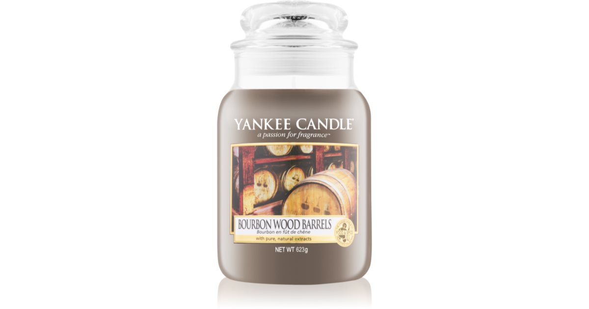 Yankee Candle Bourbon Wood Barrels Duftkerze 623 g Classic groß Notino
