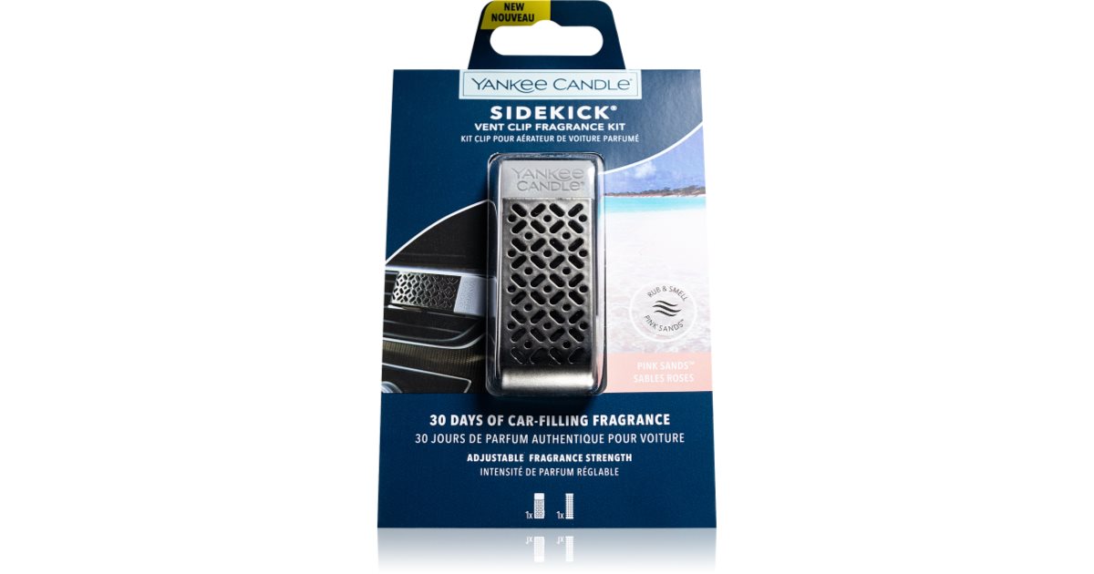 Yankee Candle Pink Sands car scent holder with refill notino.co.uk