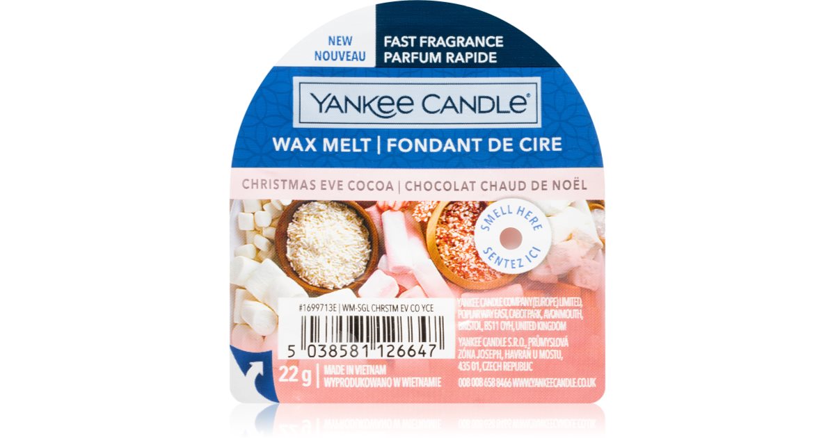 Yankee Candle Christmas Eve Cocoa vaxsmältning notino.se