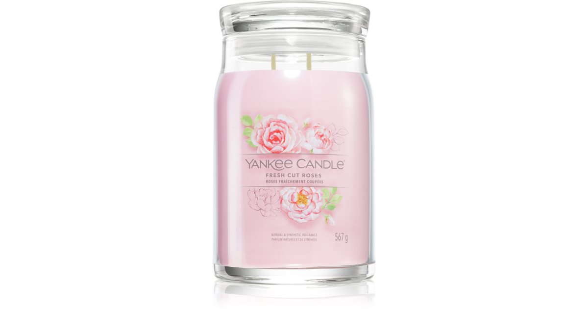 Yankee Candle Fresh Cut Roses scented candle Signature notino.co.uk