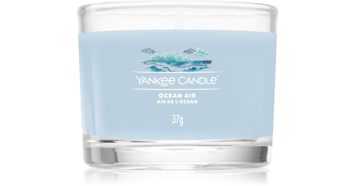 Yankee Candle Ocean Air votive candle glass