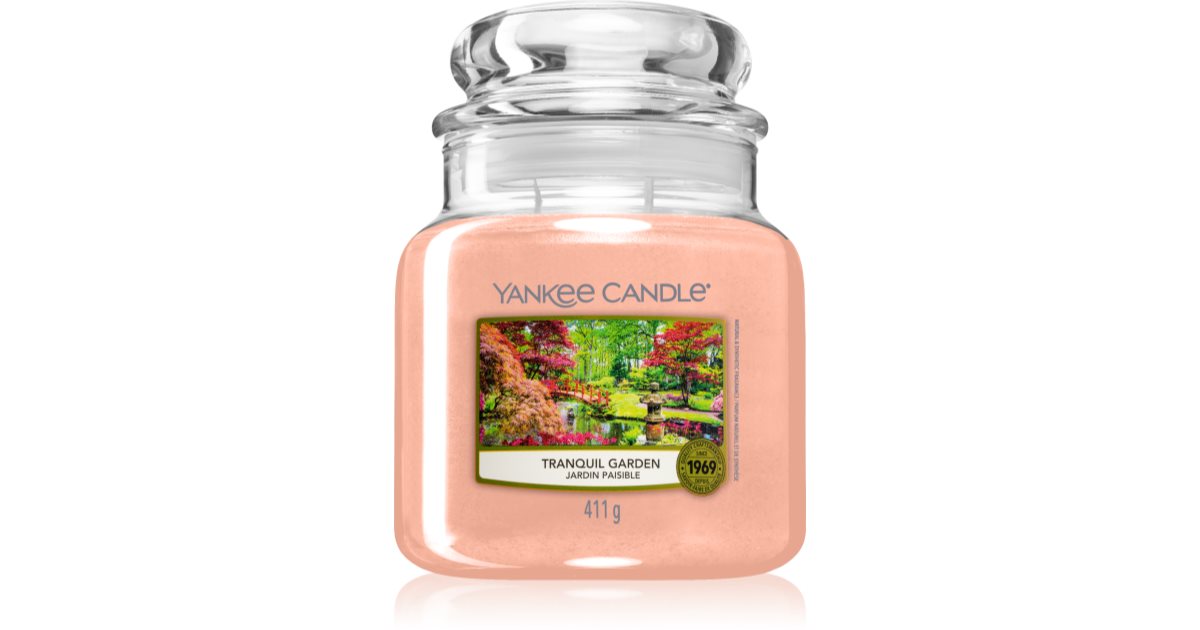 Yankee Candle Tranquil Garden Duftkerze Im Glas - 411g, Ca. 65-90h Brenndauer, 10,7x10,7x12,7cm