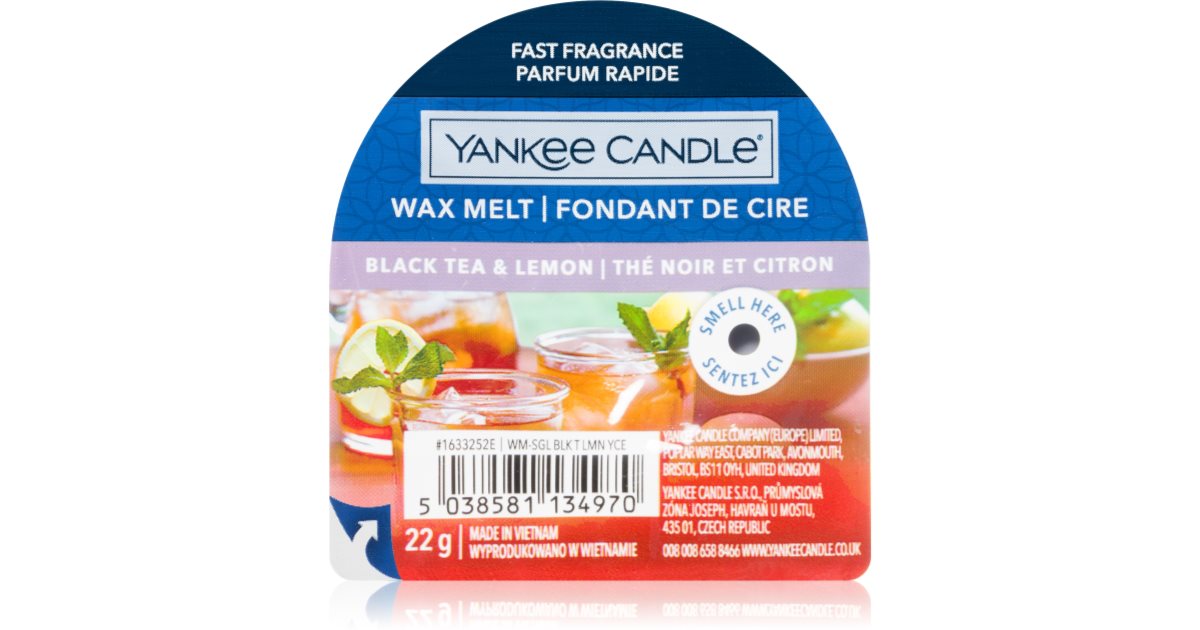 Yankee Candle Wax Melt Black Tea & Lemon - Scented Wax Melts