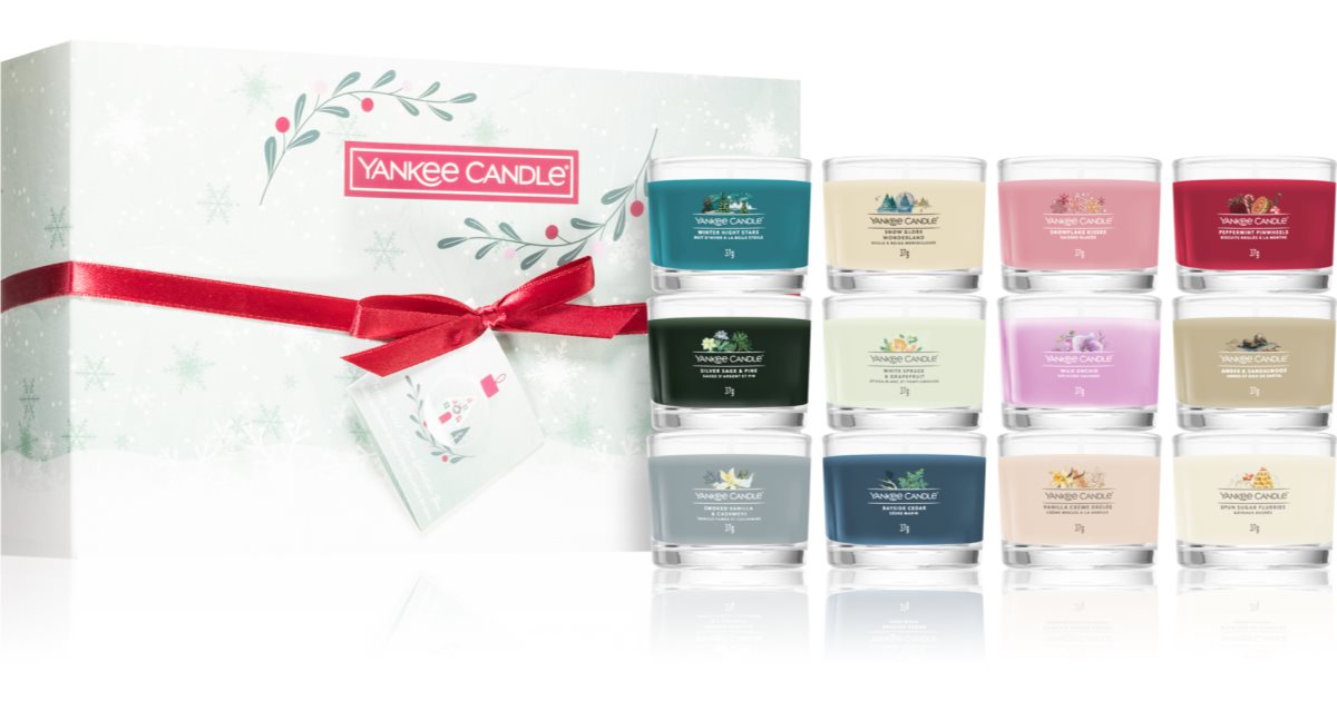 Yankee Candle Snow Globe Wonderland 12 Mini Votives Candles Christmas gift  set II. 