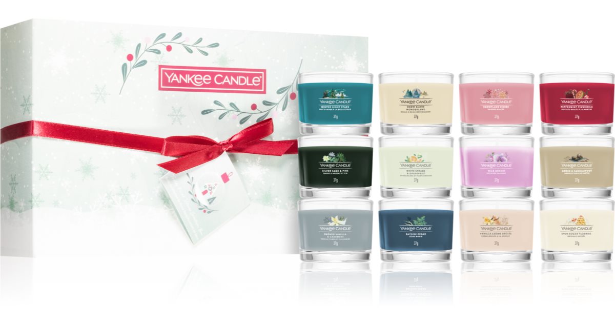 Yankee Candle Snow Globe Wonderland 12 Mini Votives Candles coffret  presente de Natal II.