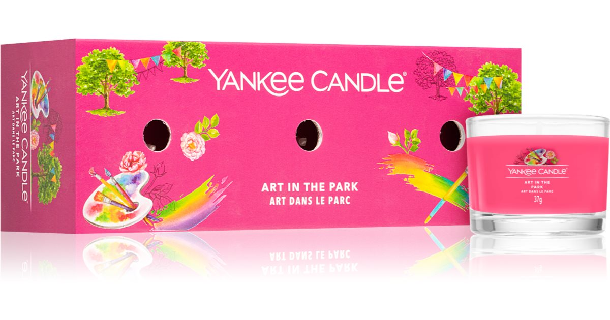 Yankee Candle Art In the Park Set (candle/3*37g + acc/1pcs) - Set