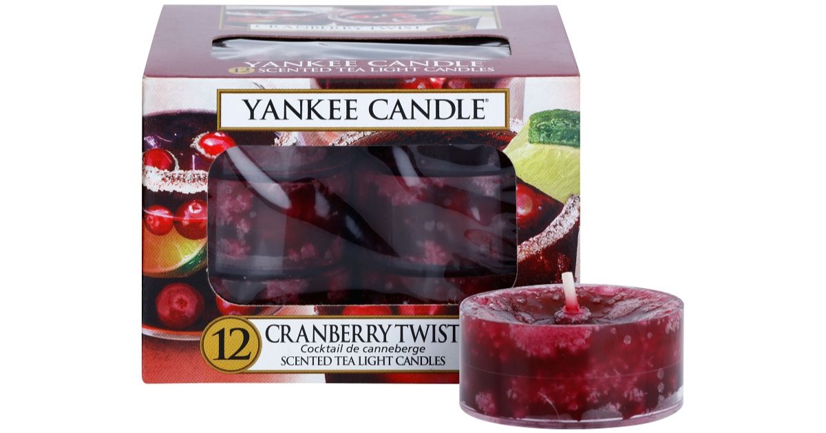 Yankee Candle Cranberry Twist Tealight Candle 12 x 9,8 g notino.co.uk