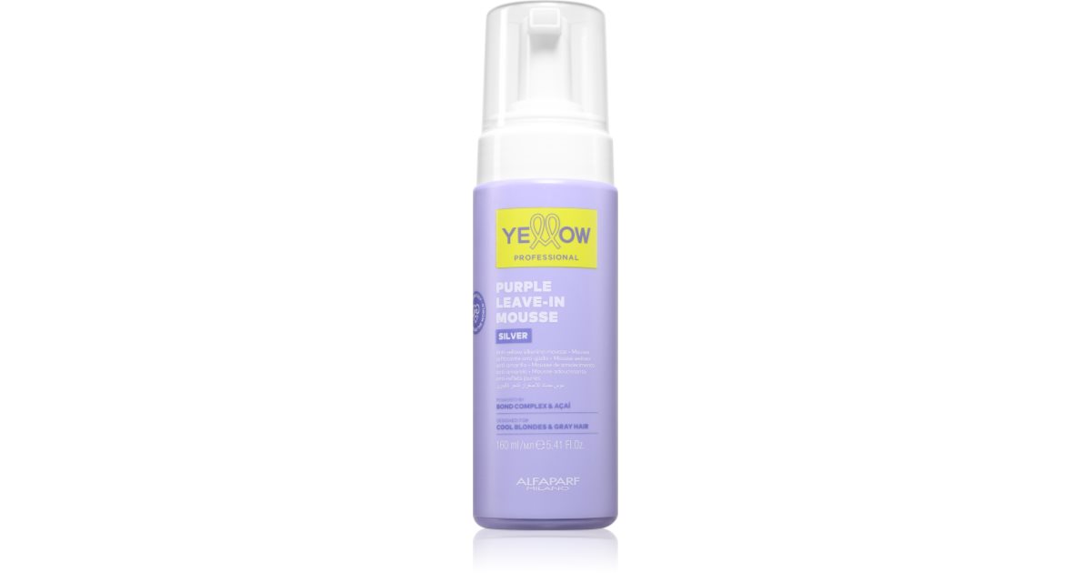 Yellow Professional Silver Purple Leave-In Mousse pěna na vlasy ...