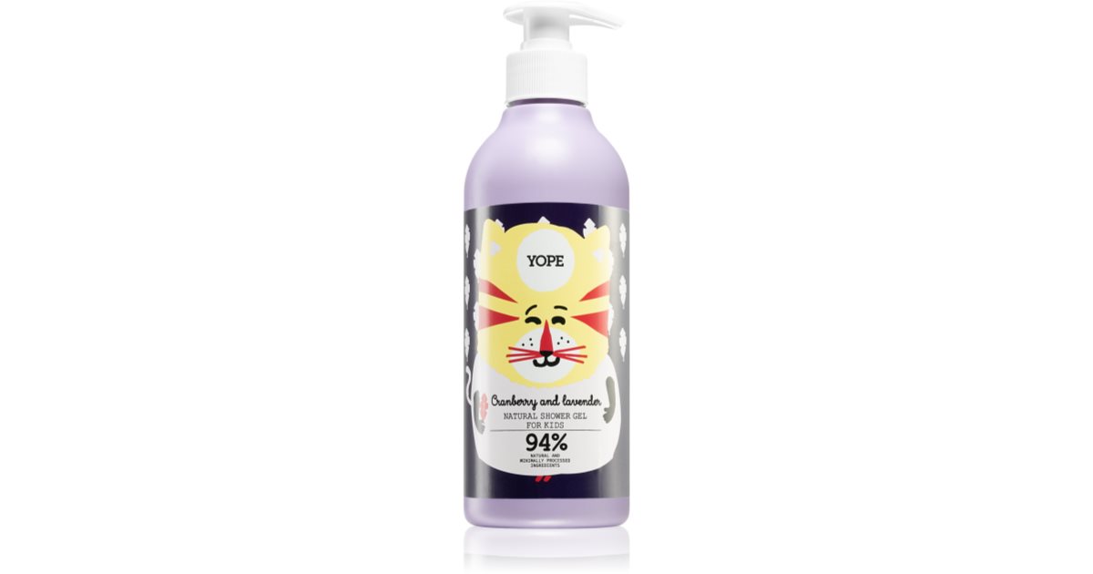 Yope Cranberry Lavender Intensive Moisturizing Shower Gel for children notino.ie