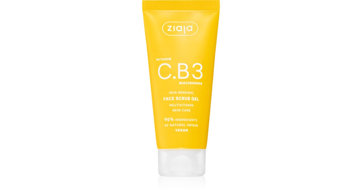 Ziaja Vitamin C.B3 Niacinamide gel de limpeza esfoliante para rosto