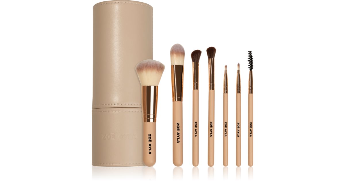 Zoë Ayla Makeup Brush Set 7 Piece набір пензликів у футлярі