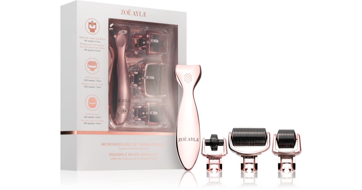 Zoë Ayla MicroNeedling Derma Roller Set microneedle applicator for face and body notino.ie
