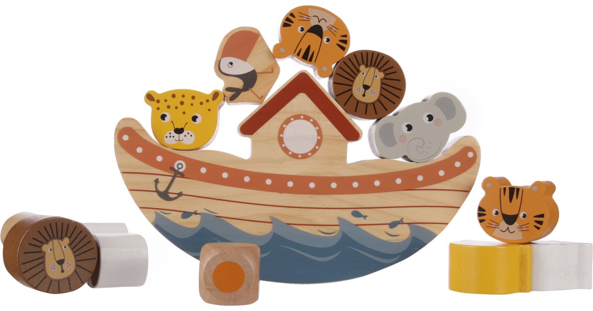 Wooden balance toy top
